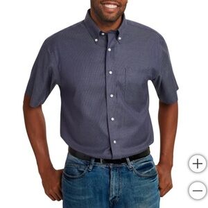 Kirkland Signature Men's Short Sleeve Sport Shirt - Blue